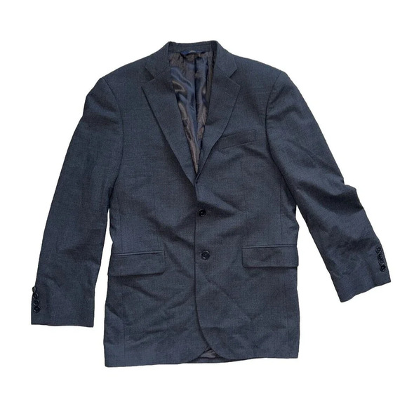 Brooks Brothers Blazer Men 346 Stretch Fit Sport Coat Adult 38R Gray Wool - Picture 1 of 8